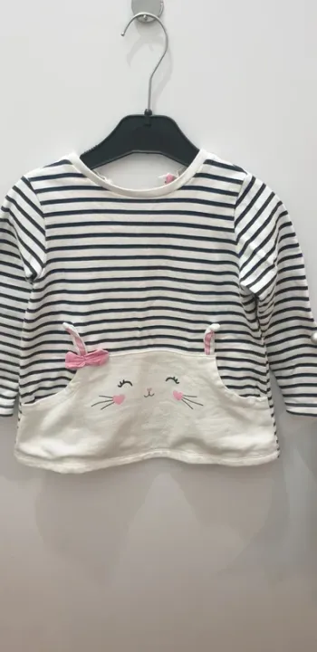 Sweat lapin à rayures Taille 18-24 mois (92cm)