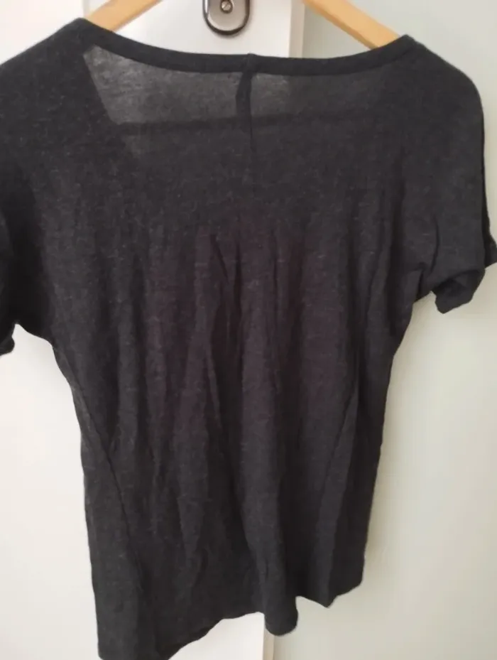 Tee shirt noir chiné naf Naf XS - photo numéro 2