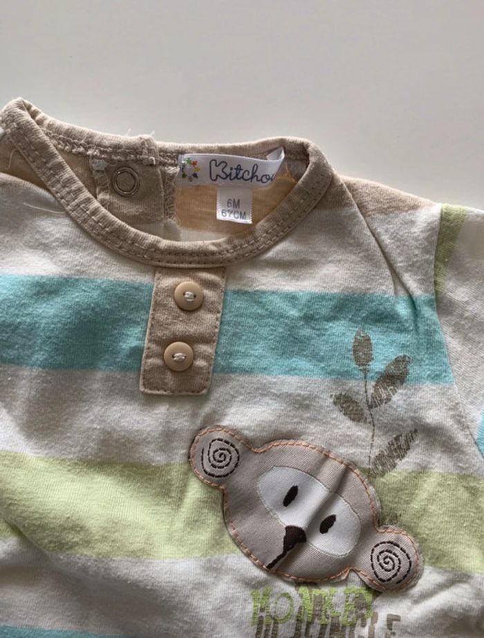 Lot 2 pyjama printemps été bébé garçon ou mixte Kitchoun 6 mois - photo numéro 2