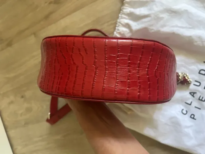 Claudie Pierlot, sac en cuir rouge avec dustbag État neuf - photo numéro 5