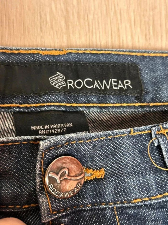 Jean Baggy Y2K Rocawear Brodé - Taille 36 - raccourci - photo numéro 4