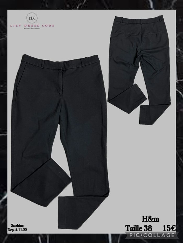 🖤 Pantalon de tailleur noir H&M – Taille 38 SOLDÉ -70% 🖤