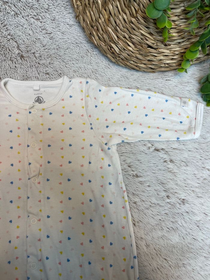 Bodyjama blanc cœur de couleur - Petit Bateau - photo numéro 7