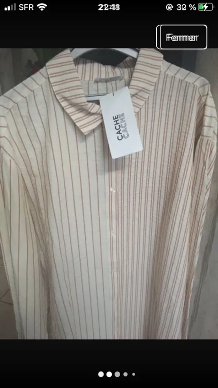 Neuve avec étiquettes Magnifique chemise en 40 de marque Cache cache - photo numéro 3