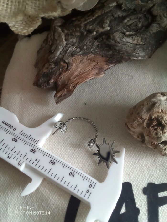 Boucles d'oreilles bohèmes argentées - photo numéro 3