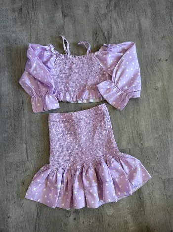 Ensemble mauve à cœur