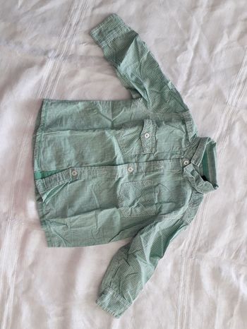 Chemise à carreaux verte