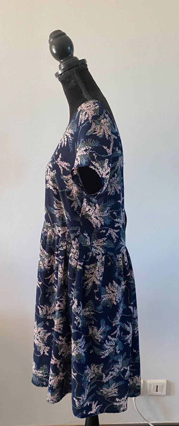Robe d'été It Hippie bleu marine à fleurs taille S/M - photo numéro 4