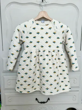 Très belle robe Petit bateau blanc crème avec motif fleurs taille 8 ans