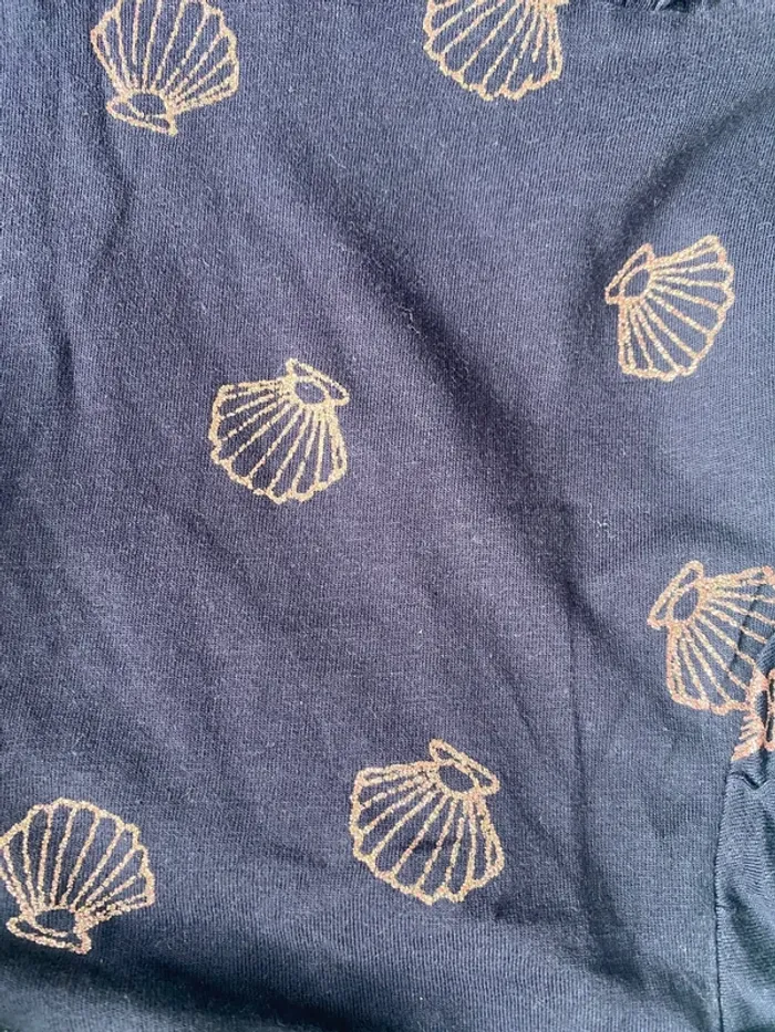 Robe bleu marine coquillage h&m 7/8ans - photo numéro 3