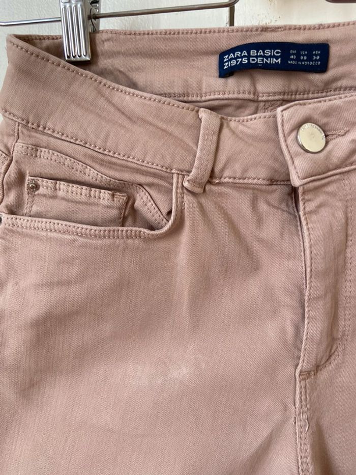 Slim Zara rose grisé taille 40 (équivalent 36) - photo numéro 4