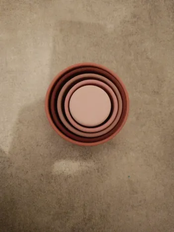 Tour en plastique mou rose - cubes à empiler verbaudet