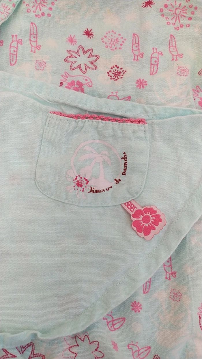 Robe été 6 mois bleu rose fleur - photo numéro 3