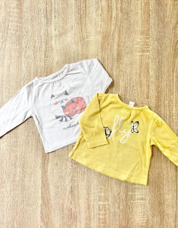 2 t-shirts bébé fille
