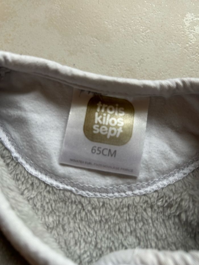 Gigoteuse avec manches velours 0-6 mois - photo numéro 3