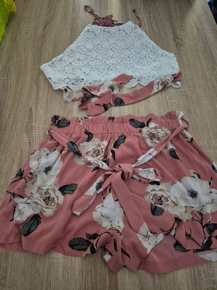 Ensemble short et top femme
