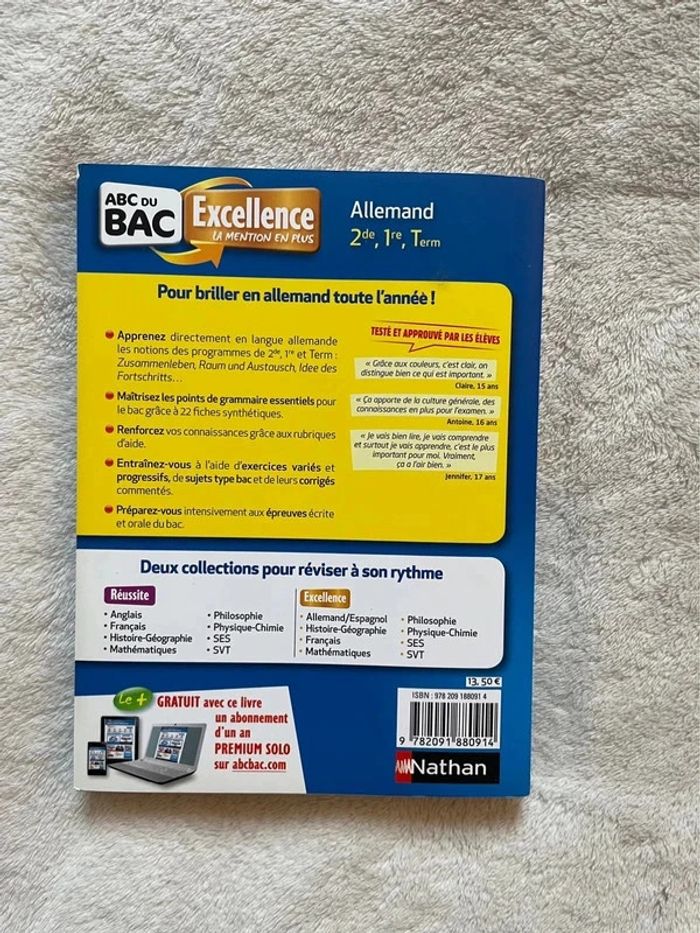 Livre manuel scolaire ABC du BAC allemand (grammaire, conjugaison) - photo numéro 8