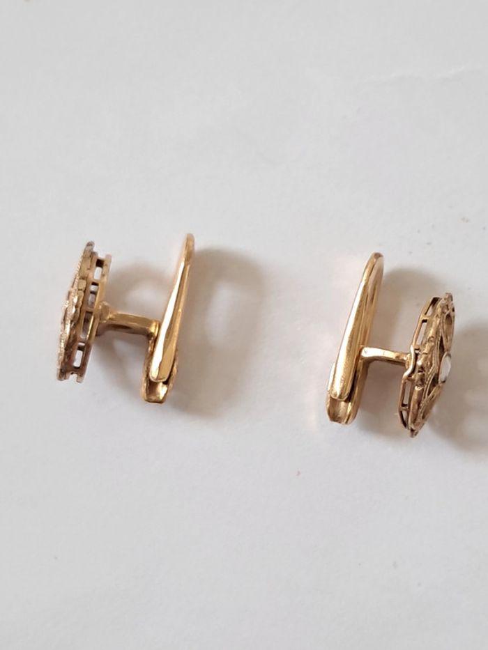 Petits boutons de manchette ou de col anciens - photo numéro 2