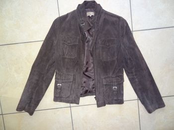 Veste croûte de cuir T 38
