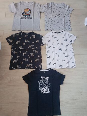 Lot de 5 t shirts garçon taille 12 ans