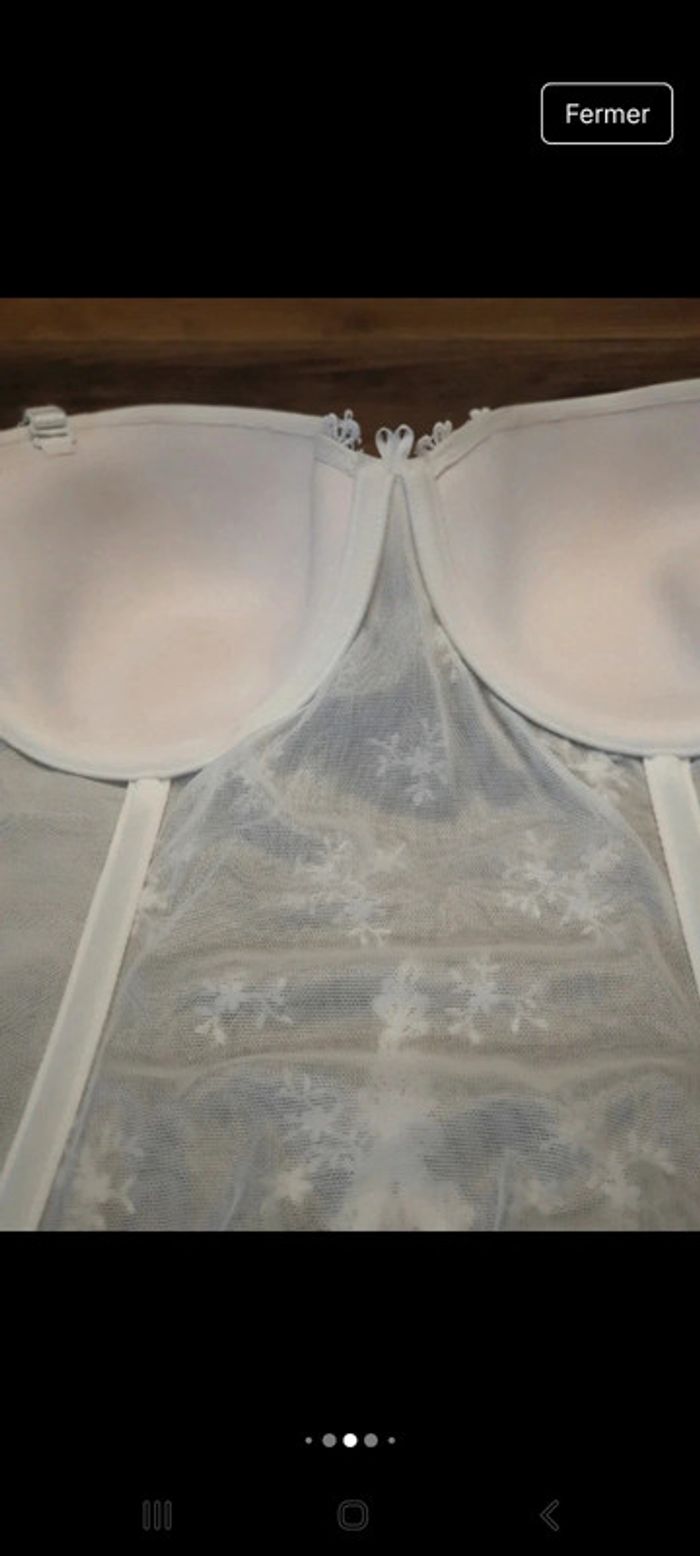 Magnifique Corset blanc Marie Jo fr 95B neuf - photo numéro 12