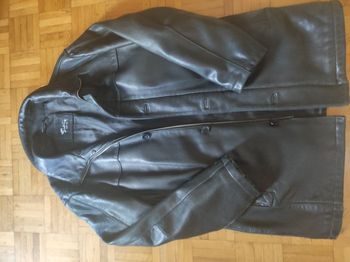 Manteau en cuir nappa taille L avec doublure polaire amovible Smarty
