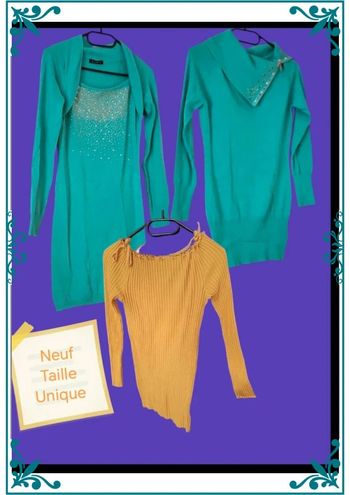 Lot pull taille unique