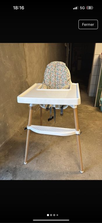 Chaise haute IKEA customisée
