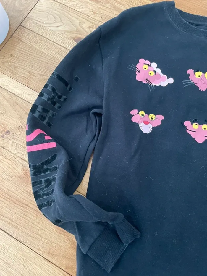 Sweat Zara noir la panthère rose - photo numéro 3