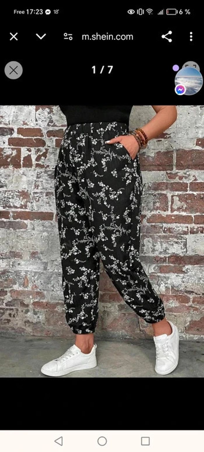 Pantalon fleuri à poche femme - photo numéro 2