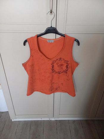Top femme orange