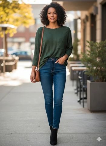 Pull chauve souris Kaki T-L