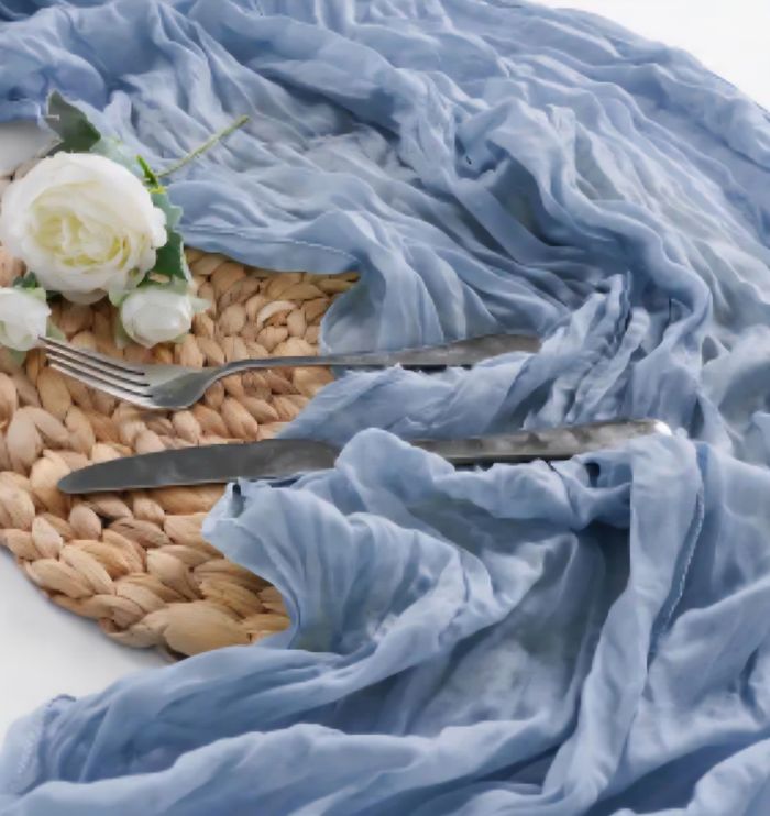 Chemin de table  bleu - photo numéro 2