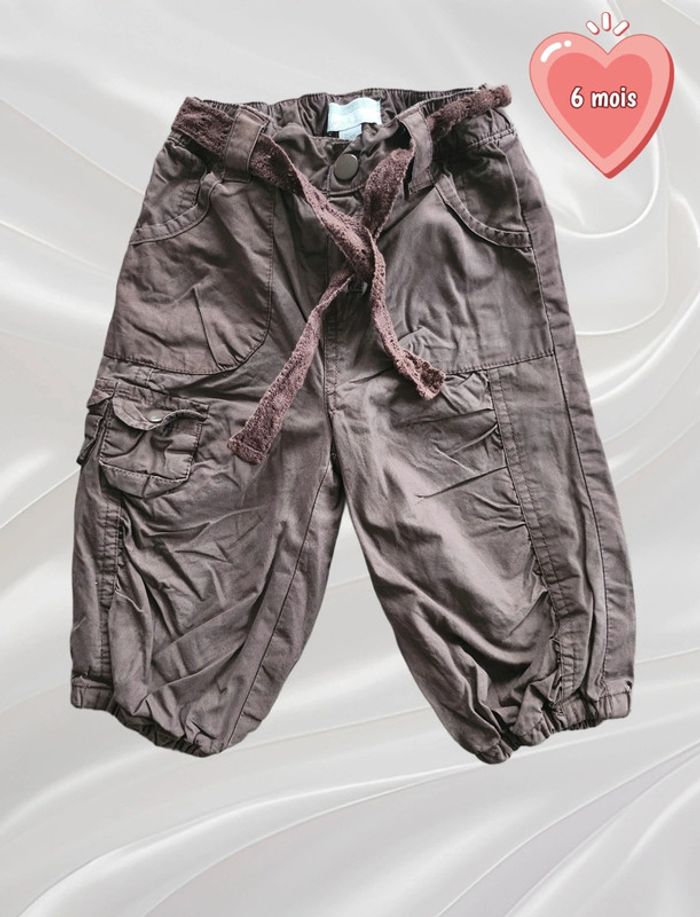Pantalon marron fille 6 mois