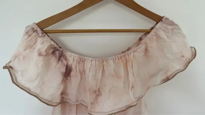 Robe courte épaules dénudées Tie & Die rose - photo numéro 2
