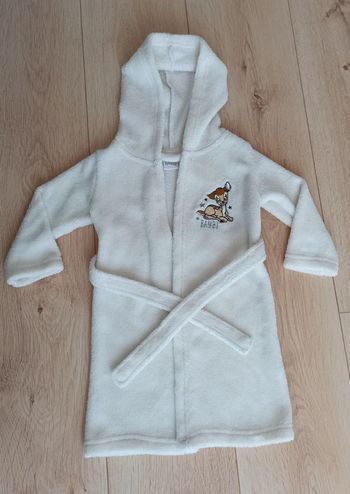 Robe de chambre / peignoir Blanc cassé Disney Bambi Taille 74-80cm