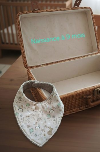 Bavoir bandana Naissance à 9 mois Création unique artisanale 