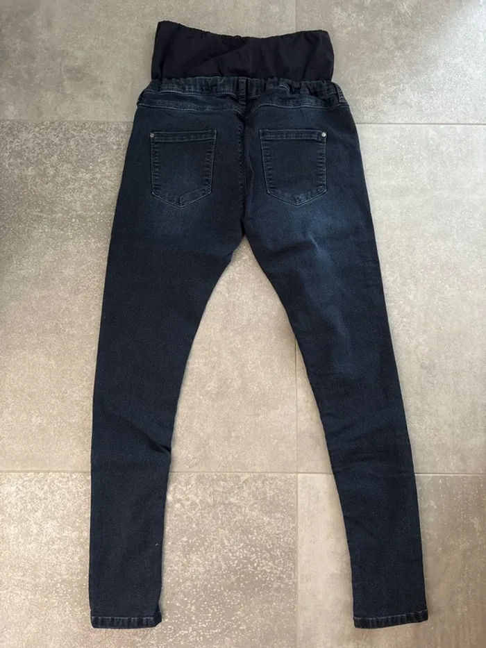 Lot de 2 jean maternité skinny avec bandeau femme enceinte - photo numéro 3