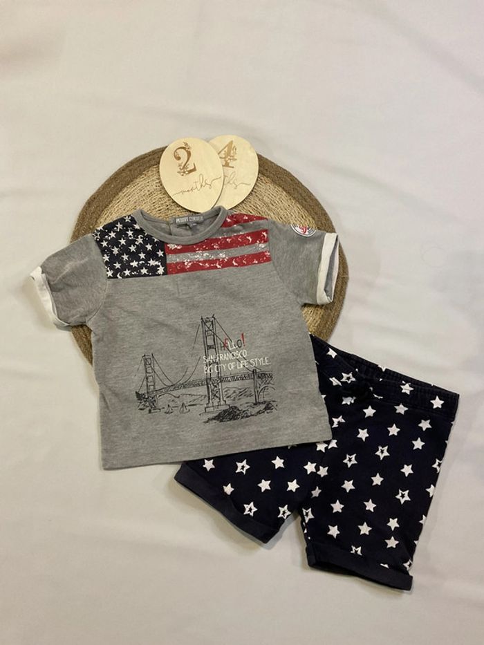 Ensemble été garçon teeshirt et short