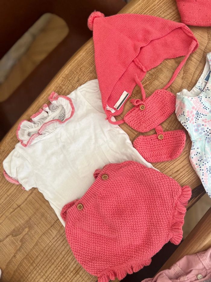 Lot vêtements 6 9 mois été fille robe barboteuses gilet sergent major pyjama Jacadi - photo numéro 12