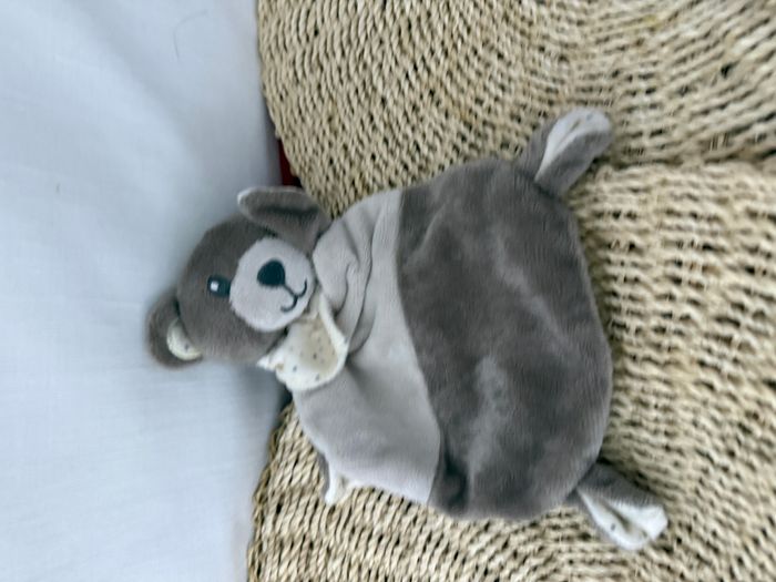 Doudou plat ours marron blanc pois ITM ALIMENTAIRE - photo numéro 2