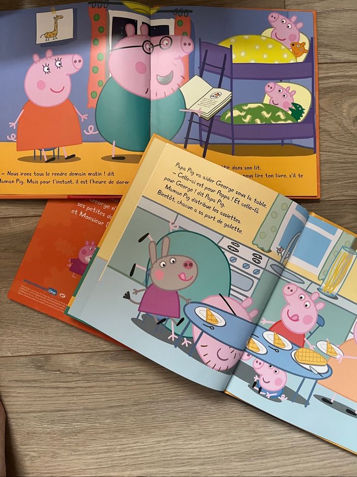 Lot de 4 livres peppa pig, galette des rois/dentiste/piscine/bibliotheque - photo numéro 3