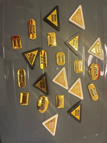 Lot de 22 perle plate charme non percé 