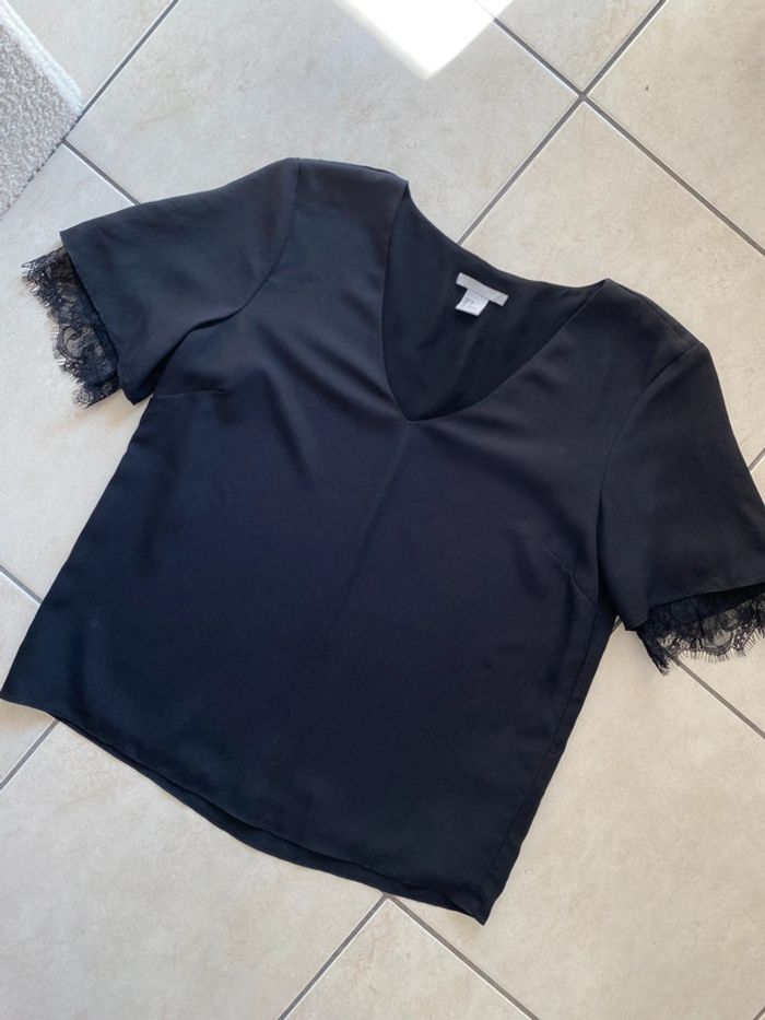 Blouse noire dentelle H&M 36 - photo numéro 8