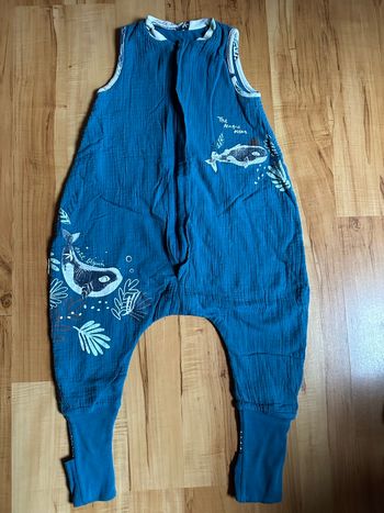 Gigoteuse légère Manches courte avec jambes bleue baleine 