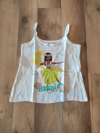 Tee-shirt bretelles 4 ans tissaia en TBE