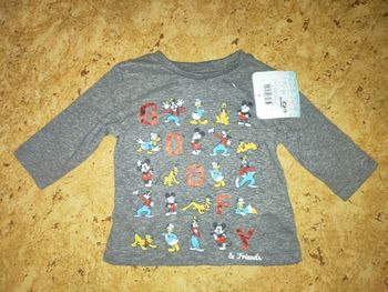 Tee-shirt manches longues bébé garçon taille 3 mois Disney Mickey