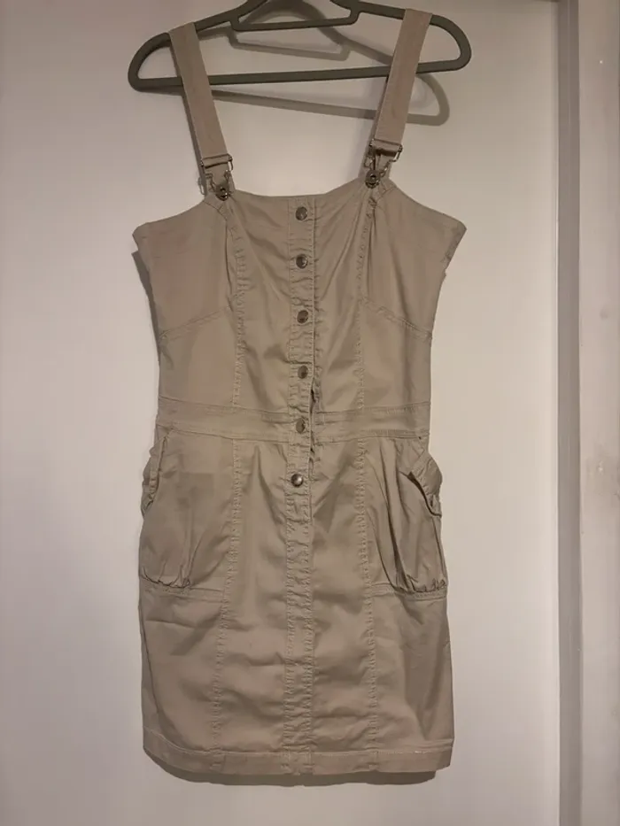 Robe salopette beige style utilitaire - Taille M 🌾