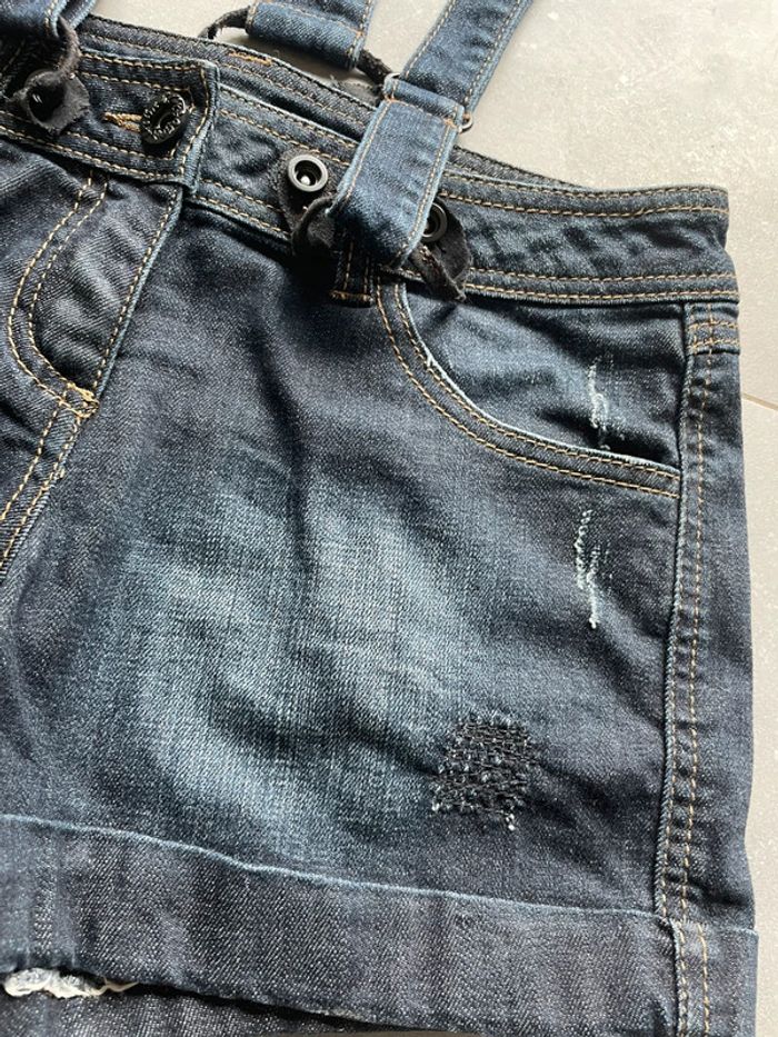 Salopette short en jean été - photo numéro 7