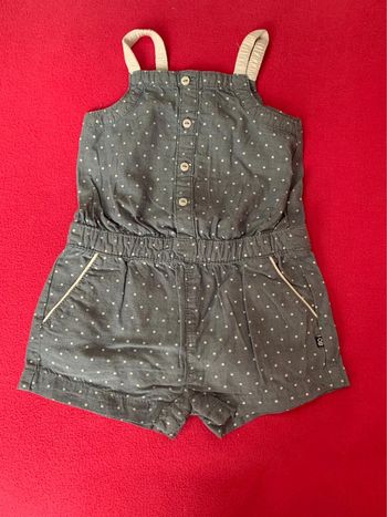 Salopette courte Obaïbi 6 mois - 68cm